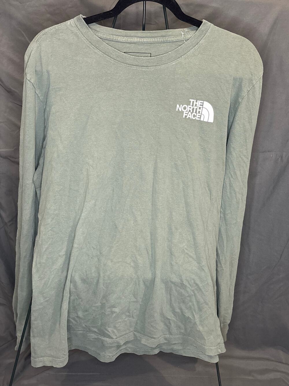 The North Face Long Sleeve Shirt Small Green Never Stop Exploring Graphic
